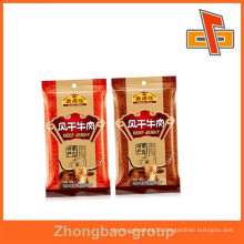 Gravure printed food packaging custom beef jerky bag